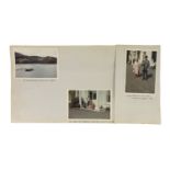 A group of three colour photographs,each with an inscription in pen below: 'Lady Mallowan & Sir Max,