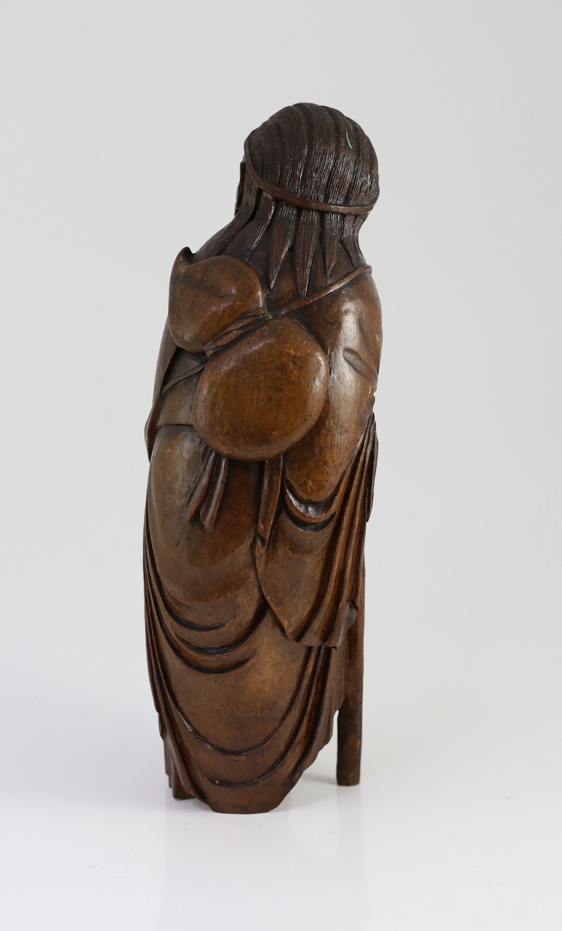 A Chinese bamboo figure of Li Tieguai, 18th/19th century,balancing upon his iron crutch, with a - Image 2 of 3