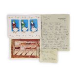 A postcard from Agatha Christie to Mrs Elliot,undated and stamp / postmark removed, with an image of