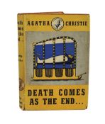 ° ° Christie, Agatha - Death Comes At The End, 1st edition,8vo, cloth, with d/j, Greenway House