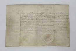 ° ° From the Dering Surrenden collection - A commission appointing Samuel Tavenour as governor of