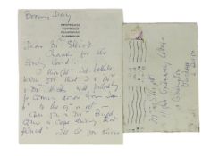 A manuscript letter from Agatha Christie to Mrs Elliot on Pwllywrach notepaper,one sheet, dated '