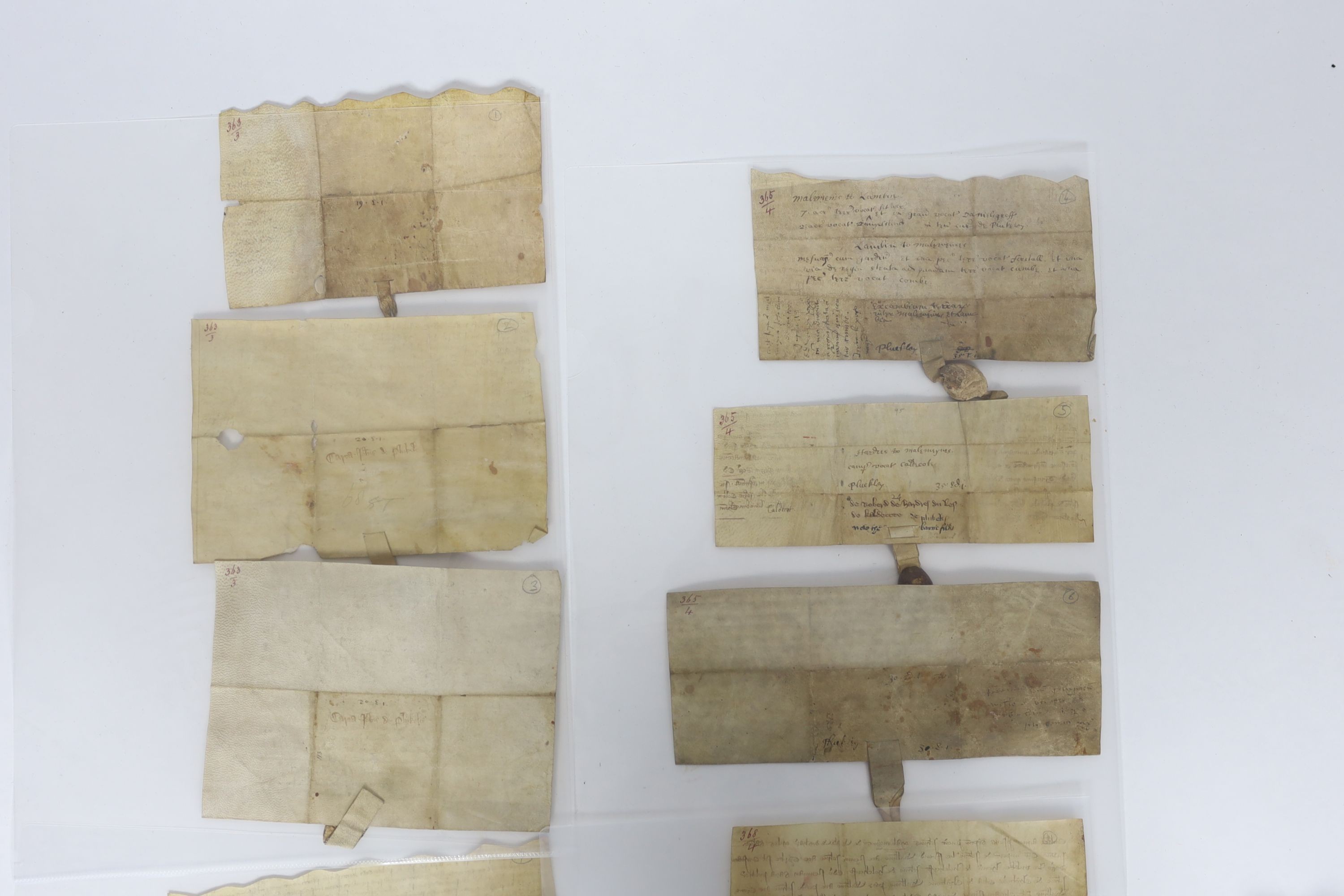 ° ° A Collection of deeds and documents relating chiefly to Kent, 1264-1654, from the collection - Image 5 of 42