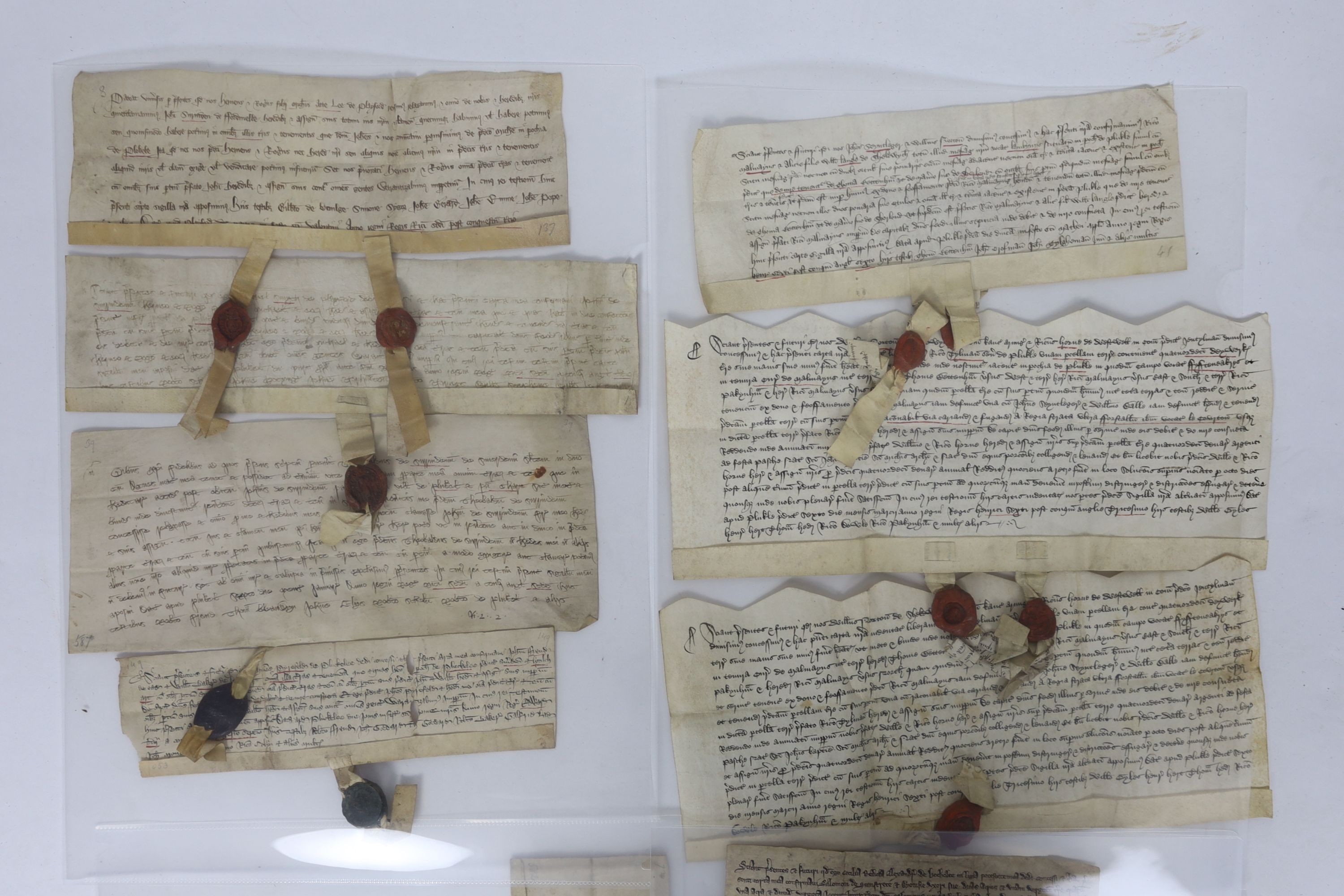 ° ° A Collection of deeds and documents relating chiefly to Kent, 1264-1654, from the collection - Image 13 of 42