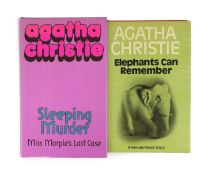 ° ° Christie, Agatha - Two works - Elephants Can Remember, 1st edition,cloth, in unclipped d/j,