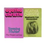 ° ° Christie, Agatha - Two works - Elephants Can Remember, 1st edition,cloth, in unclipped d/j,