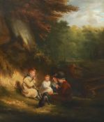 WIlliam Mulready R.A. (1786-1863) Children nuttingoil on canvas67 x 58cmOil on canvas relined some