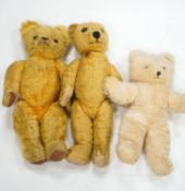 An Irish Bear with label, Erris Toys, 21in., with Pedigree, 22in. and a Wendy Boston, with label,