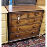 A George III mahogany two part chest, width 101cm, depth 51cm, height 106cm