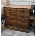 A Victorian mahogany chest, width 103cm, depth 48cm, height 102cm