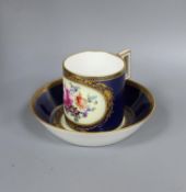 A Marcolini Meissen porcelain coffee can and saucer