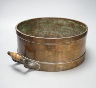 A Victorian bell metal grain measure, 43cm