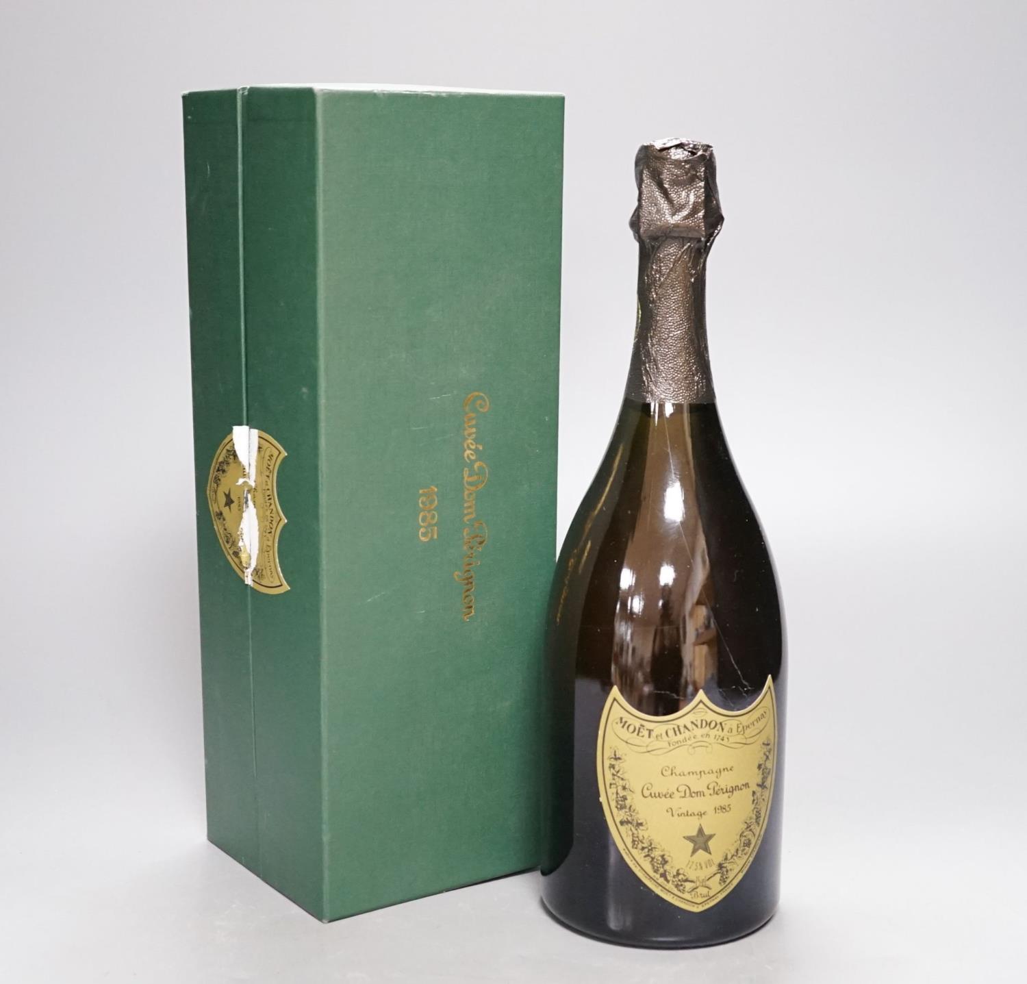 A single cased bottle of Dom Perignon, 1985