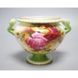 A Royal Worcester two handled plant pot, 13cm