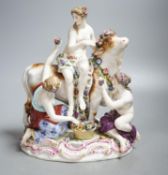 Continental porcelain group in Meissen style - Europa and the Bull, 25cm