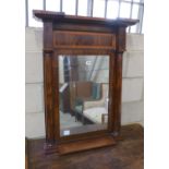 A Biedermier mahogany pier glass, width 74cm, height 93cm