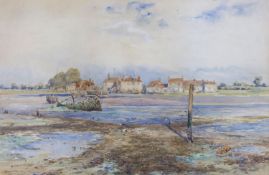 Bernard F. Gribble (1873-1962), watercolour, Estuary at low tide, signed, 49 x 73cm