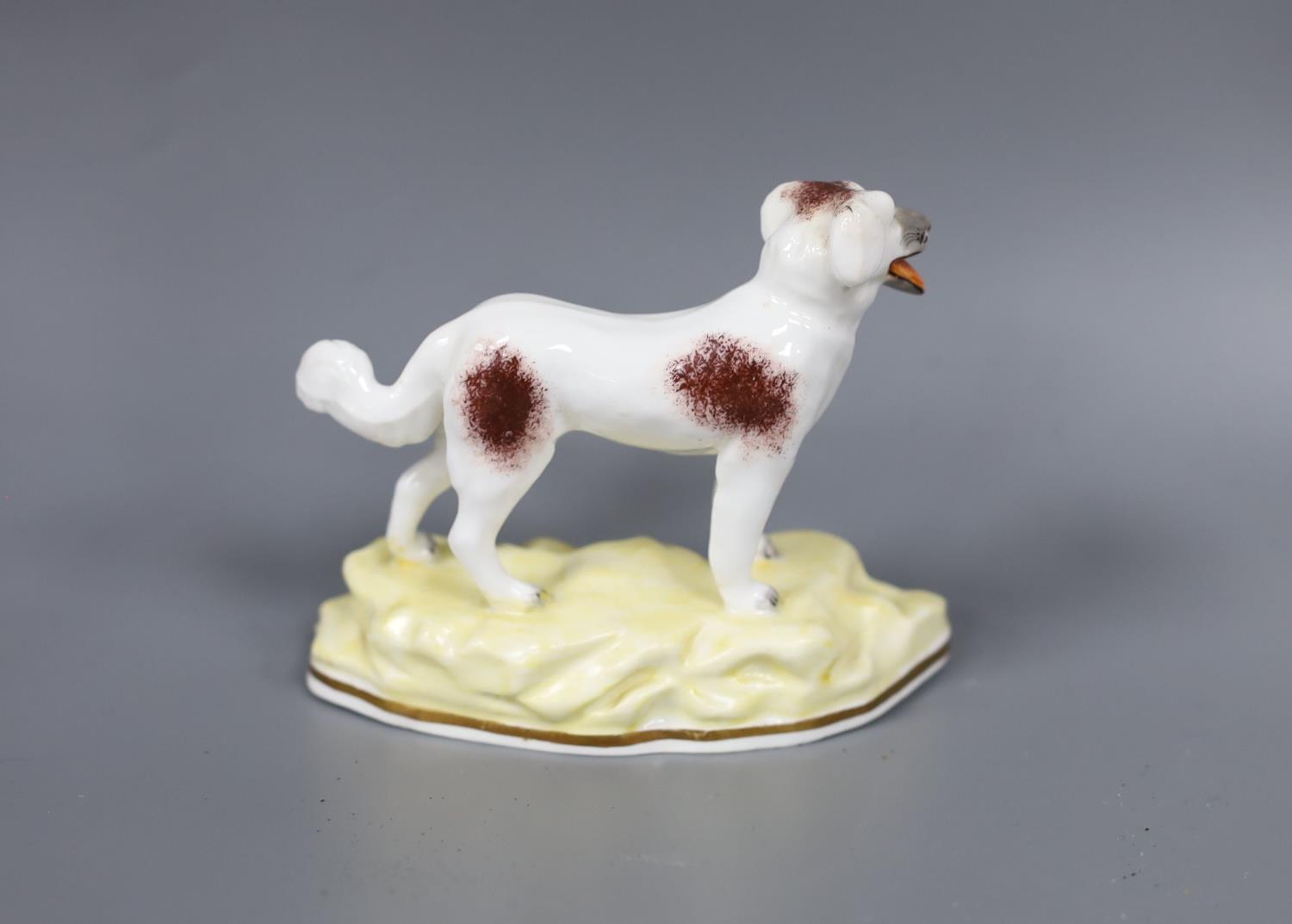 A Samuel Alcock bone china dog, c.1830-50, 9.5cm high - Image 2 of 3