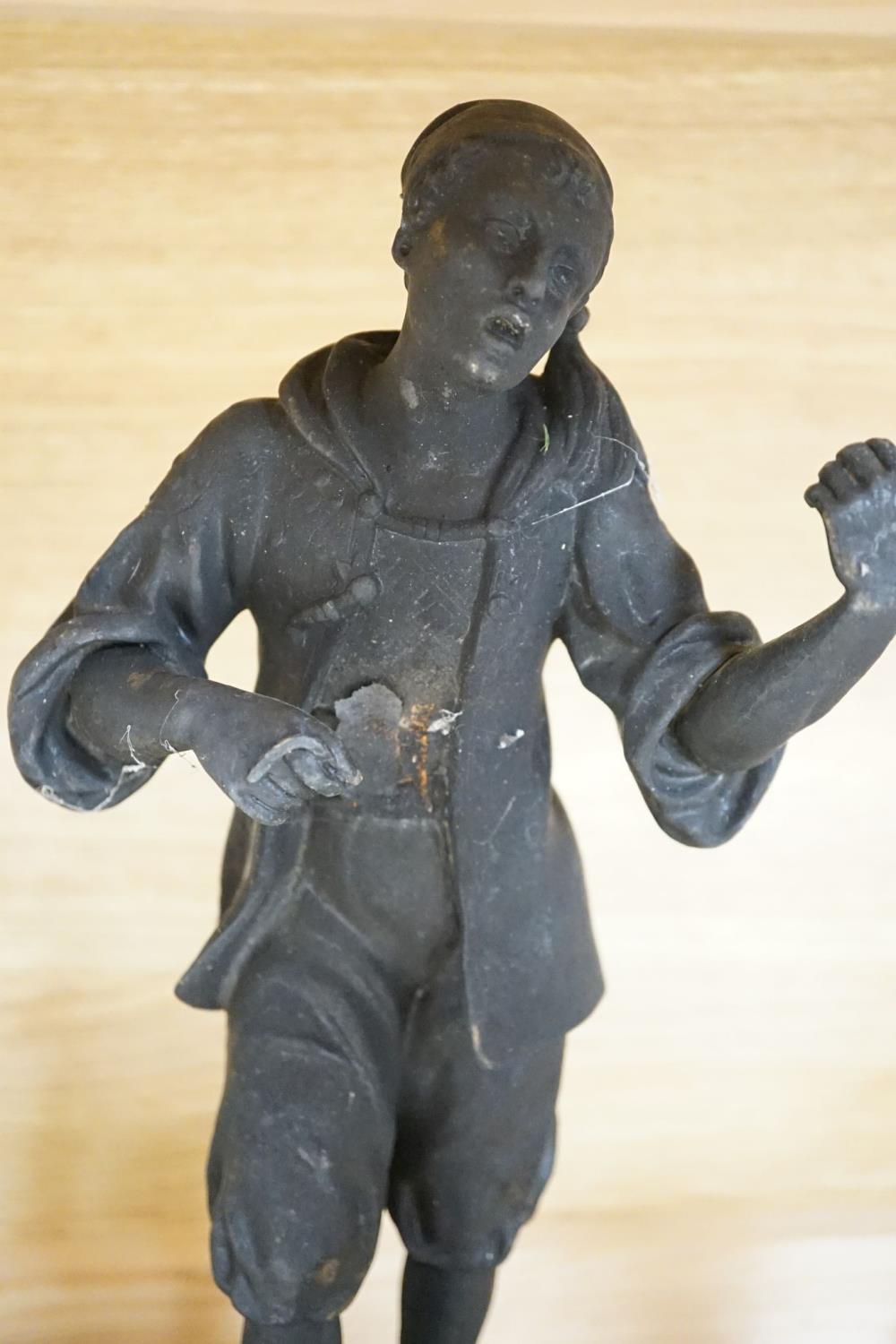 Various bronze figures and a figure group, together with ivory box painted with young boy, - Image 6 of 6