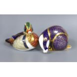 Two Royal Crown Derby animals, 8cm high