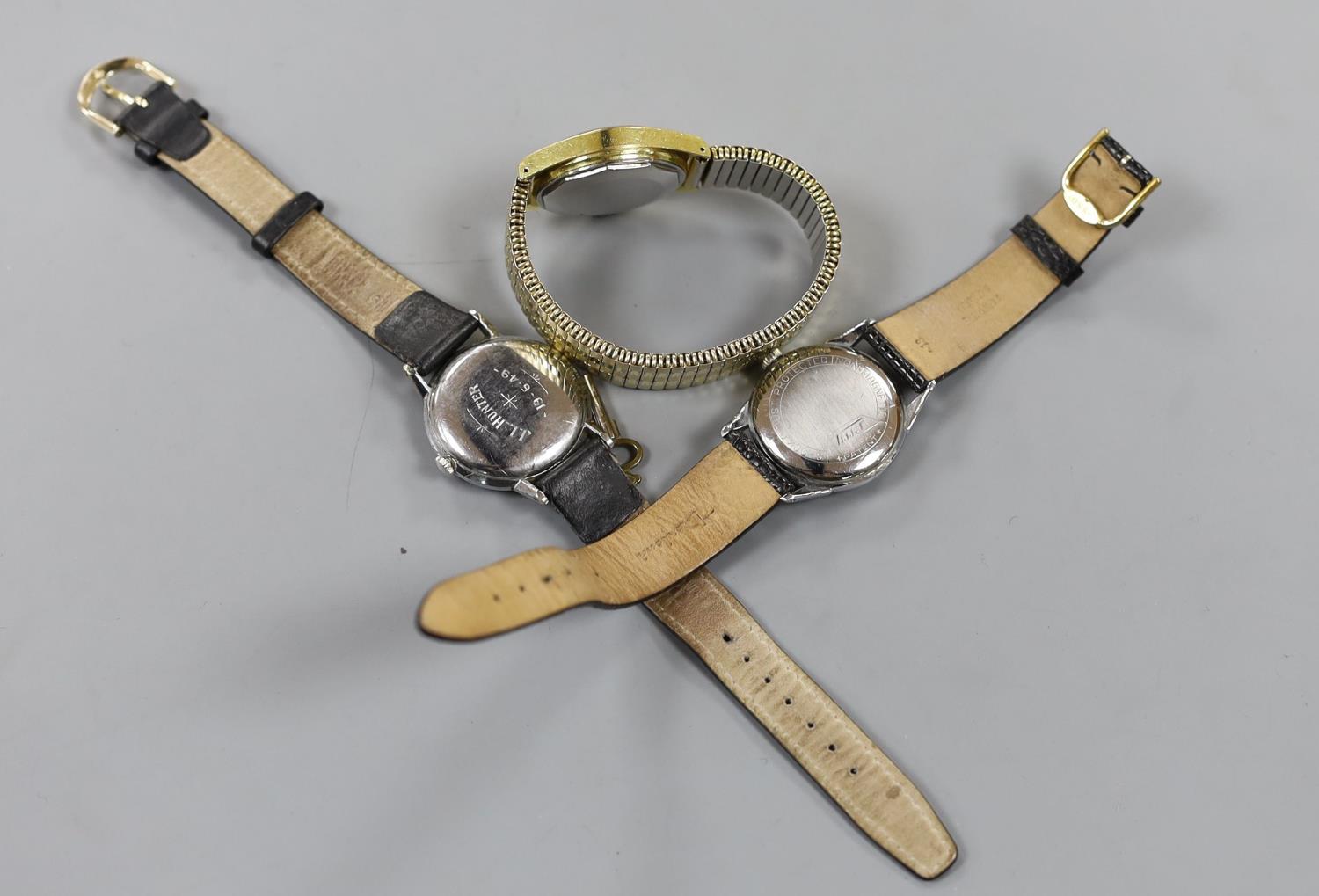 Three gentleman's assorted steel Tissot wrist watches including Visodate. - Image 4 of 4