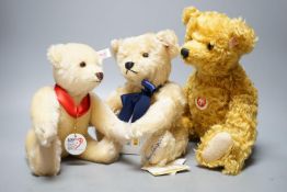 A Side-To-Side Steiff bear, white label, 35cm, box / certificate, together with an Anniversary