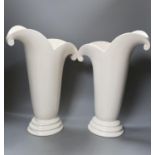 A large pair of Art Deco pottery vases, 41cm