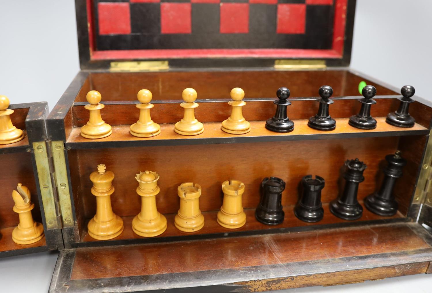 A Victorian burr walnut games compendium, 33cm wide - Image 6 of 10