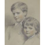 Eden Upton Eddis (1812-1901), pastel, Portrait of two children, signed and dated 1888, 52 x 43cm