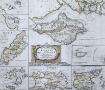 Robert Morden, coloured engraving, Map of The Smaller Islands in The British Ocean, 36 x 43cm