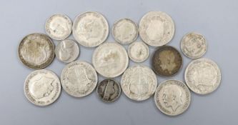 Silver and cupro nickel coins - Victoria to George V