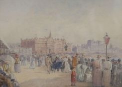 Frederick Edward John Goff (1855-1931), watercolour, 'Brighton from the Pier', signed, 12 x 15.5cm