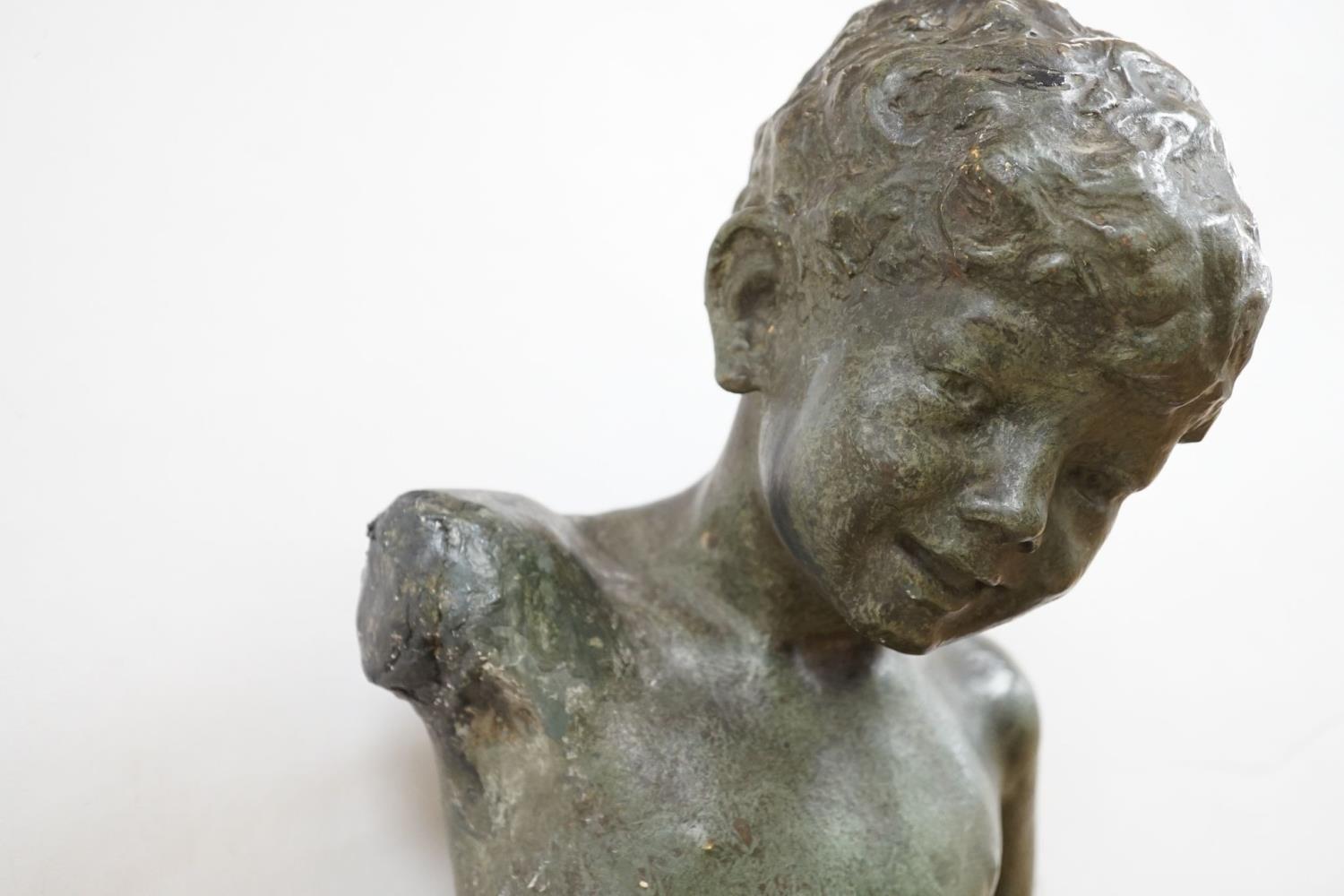 Margaret Wrightson, large bronze-finished statuette, 84cm - Image 9 of 9
