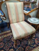 A single Regency mahogany upholstered side chair