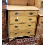 An Edwardian satin walnut chest, width 91cm, depth 45cm, height 104cm