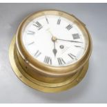 A Smith's brass bulkhead timepiece