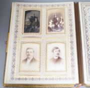 A Victorian photograph album, and various books
