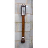 A Victorian mahogany stick barometer by Dolland, London, height 100cm