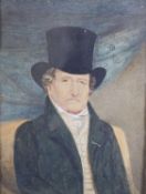 Miss Sarah Biffen (1784-1850), watercolour, Portrait of Samuel Williams Senior 1833, inscribed