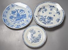 Ten various Chinese export plates and dishes, largest 23cm diam