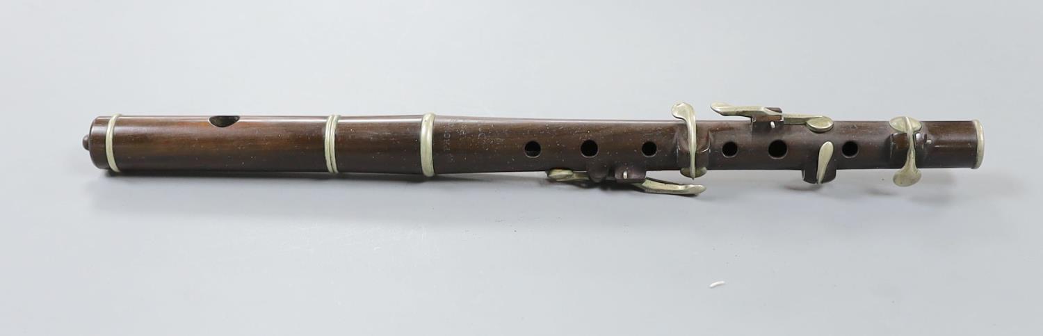 A Keith Prowse flute, 30cm, in original mahogany case - Image 2 of 5