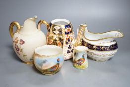 A mixed lot of tureens, saucers, etc including Davenport, Worcester and others