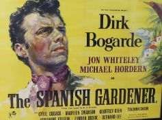 An original cinema poster for Dirk Bogarde in The Spanish Gardner, 71 x 95cm