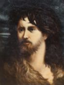 Victorian School, oil on canvas, Head study of a bearded man, 30 x 23cm, unframed