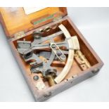 Cary, London, a 19th century brass sextant, in original case