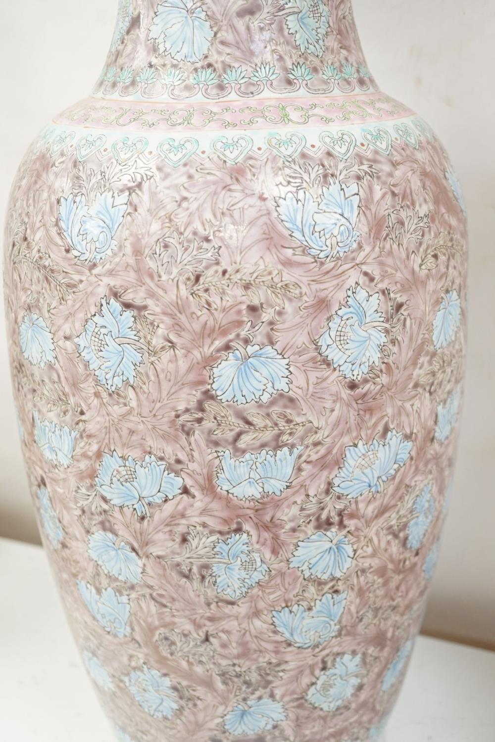 A large Chinese enamelled porcelain vase, 62cm - Image 4 of 5