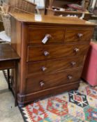 A Victorian mahogany chest of drawers, width 103cm, depth 46cm, height 110cm