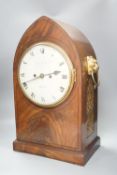 A George III mahogany lancet shaped bracket clock by George Wilkins Soho 49cm