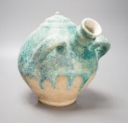 A Kashan turquoise glazed azed jar, 13th/14th century, 22cm