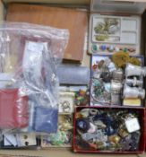 A quantity of assorted costume jewellery, sterling, silver, white metal and other items including